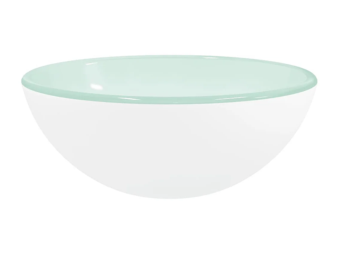 Vasque Verre trempé 30x12 cm Blanc WVGQ8876