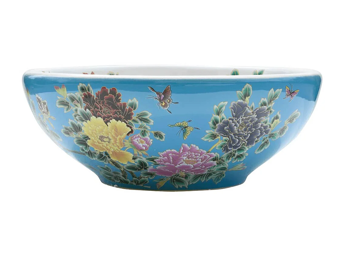 Vasque à poser multicolore rond Φ41x14 cm céramique QWS9886