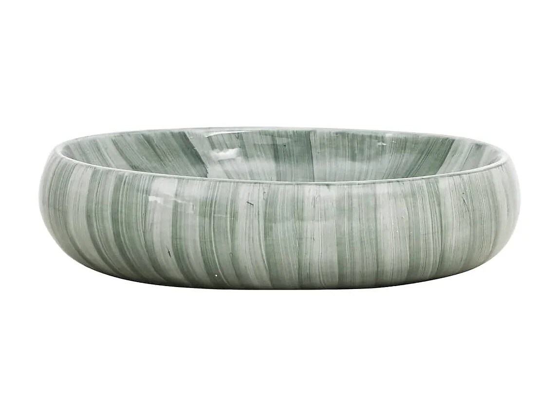 Opzetwasbak ovaal 59x40x15 cm keramiek groen BE826363