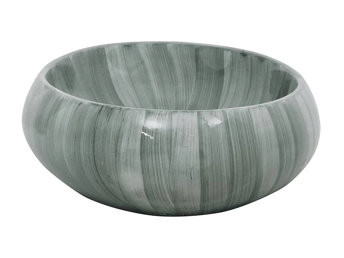 Opzetwasbak ovaal 59x40x15 cm keramiek groen BE826363