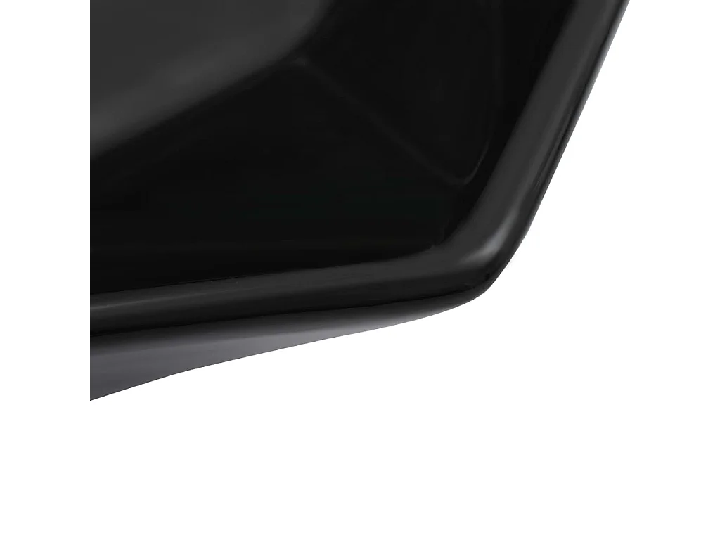 Lavatório 41x36,5x12 cm cerâmica preto PT598173