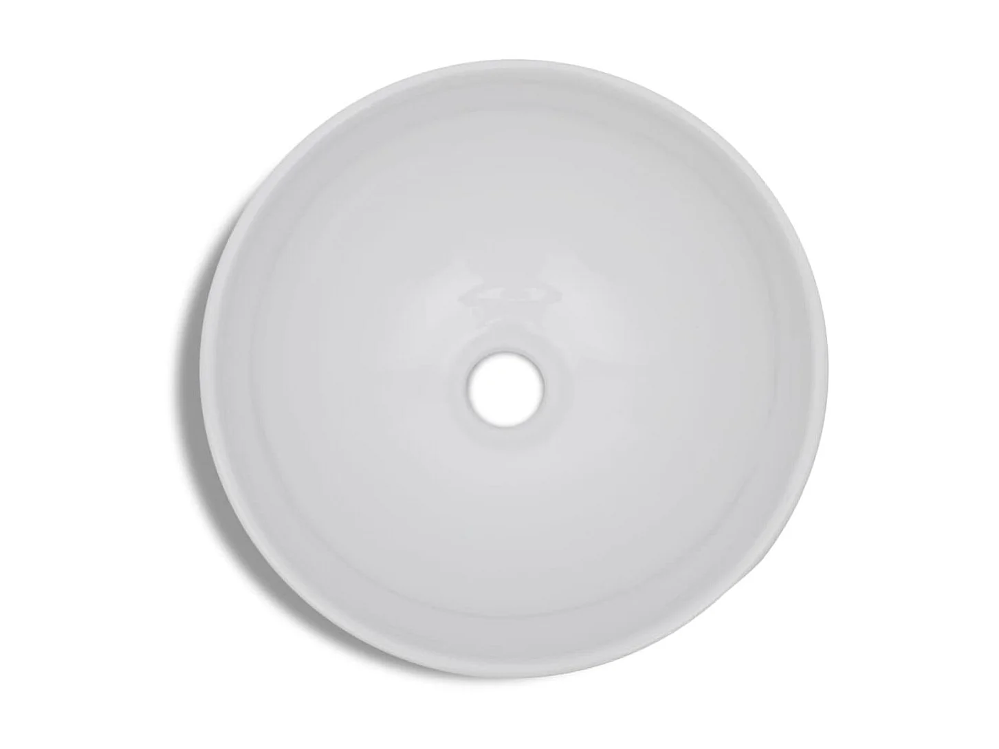 Vasque de salle de bain avec mitigeur Céramique Rond Blanc WVGQ9587