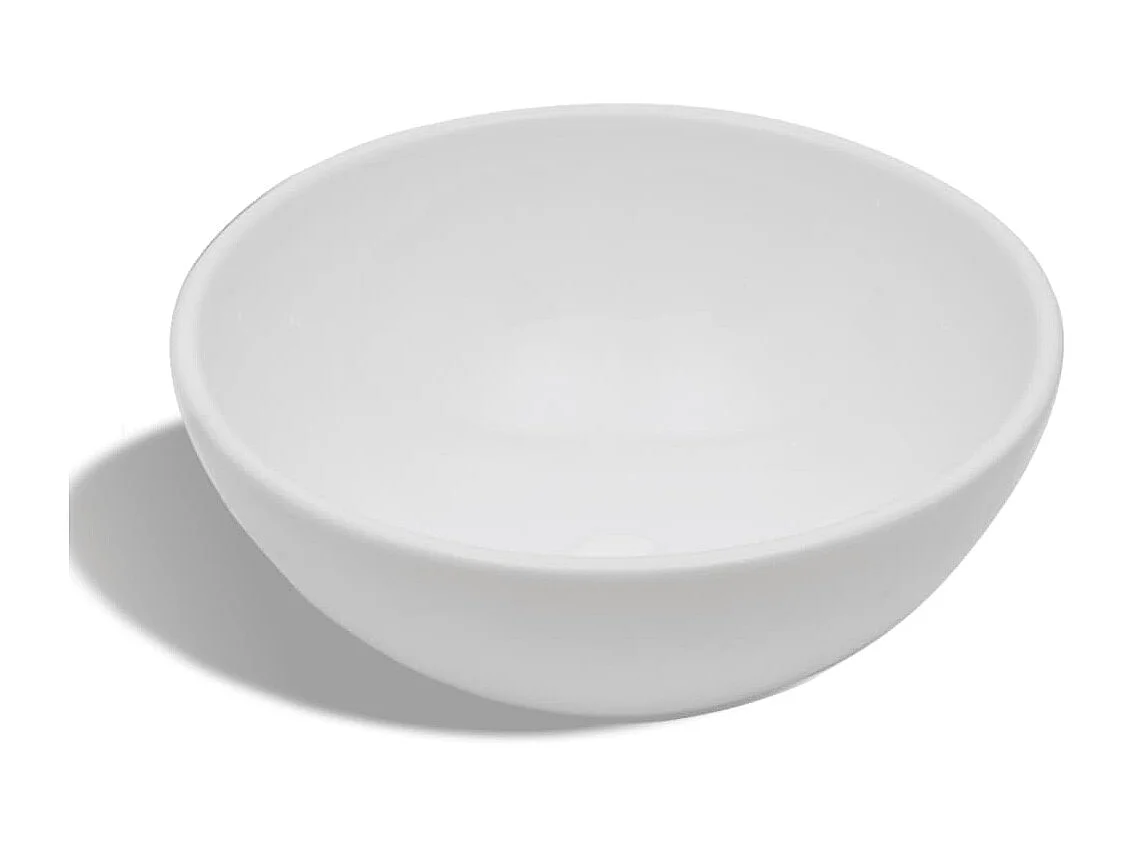 Vasque de salle de bain avec mitigeur Céramique Rond Blanc WVGQ9587