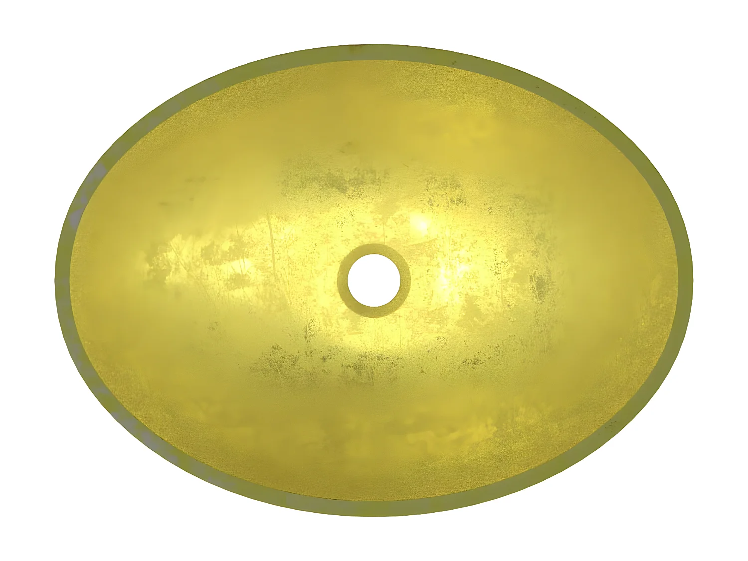 Vasque Verre 50x37x14 cm Doré WVGQ8317