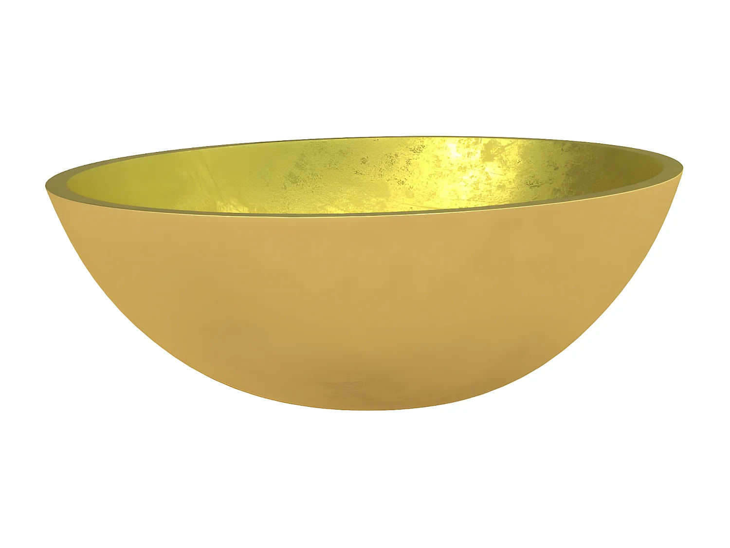 Vasque Verre 50x37x14 cm Doré WVGQ8317