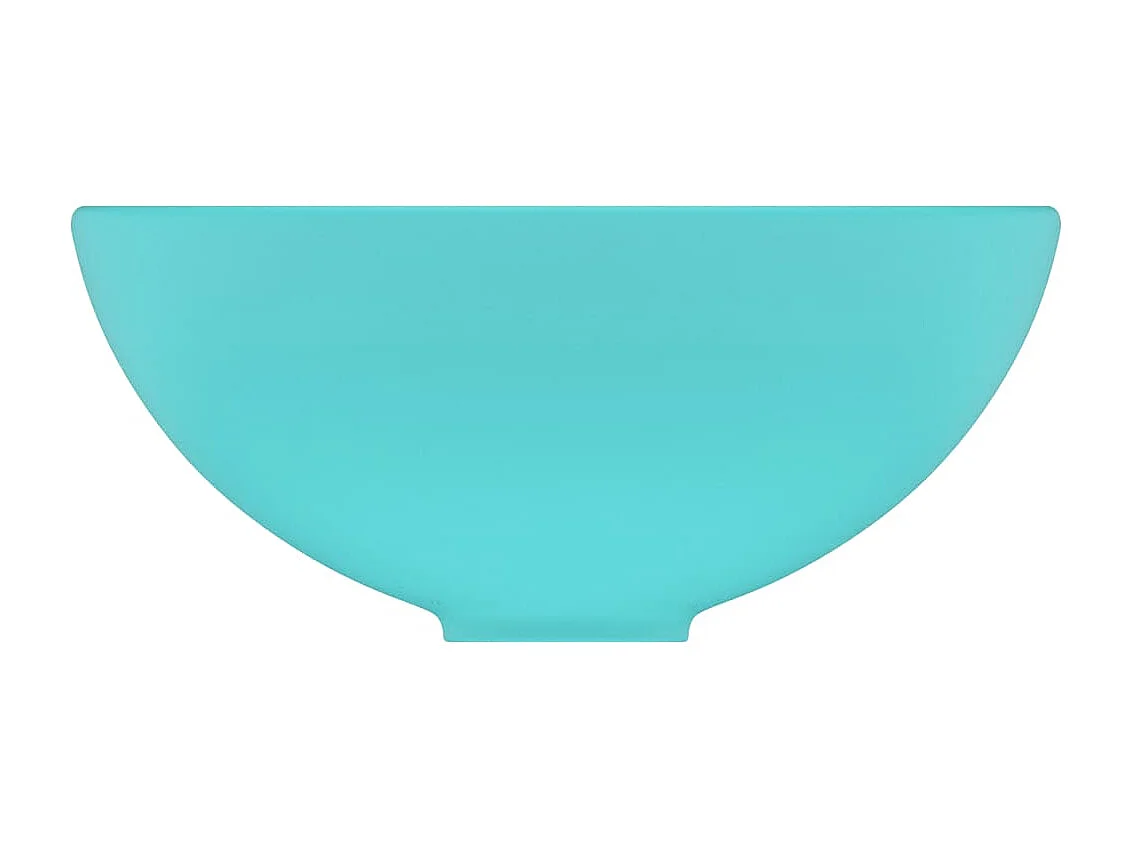 Lavabo de lujo redondo cerámica verde claro mate 32,5x14 cm ES66570