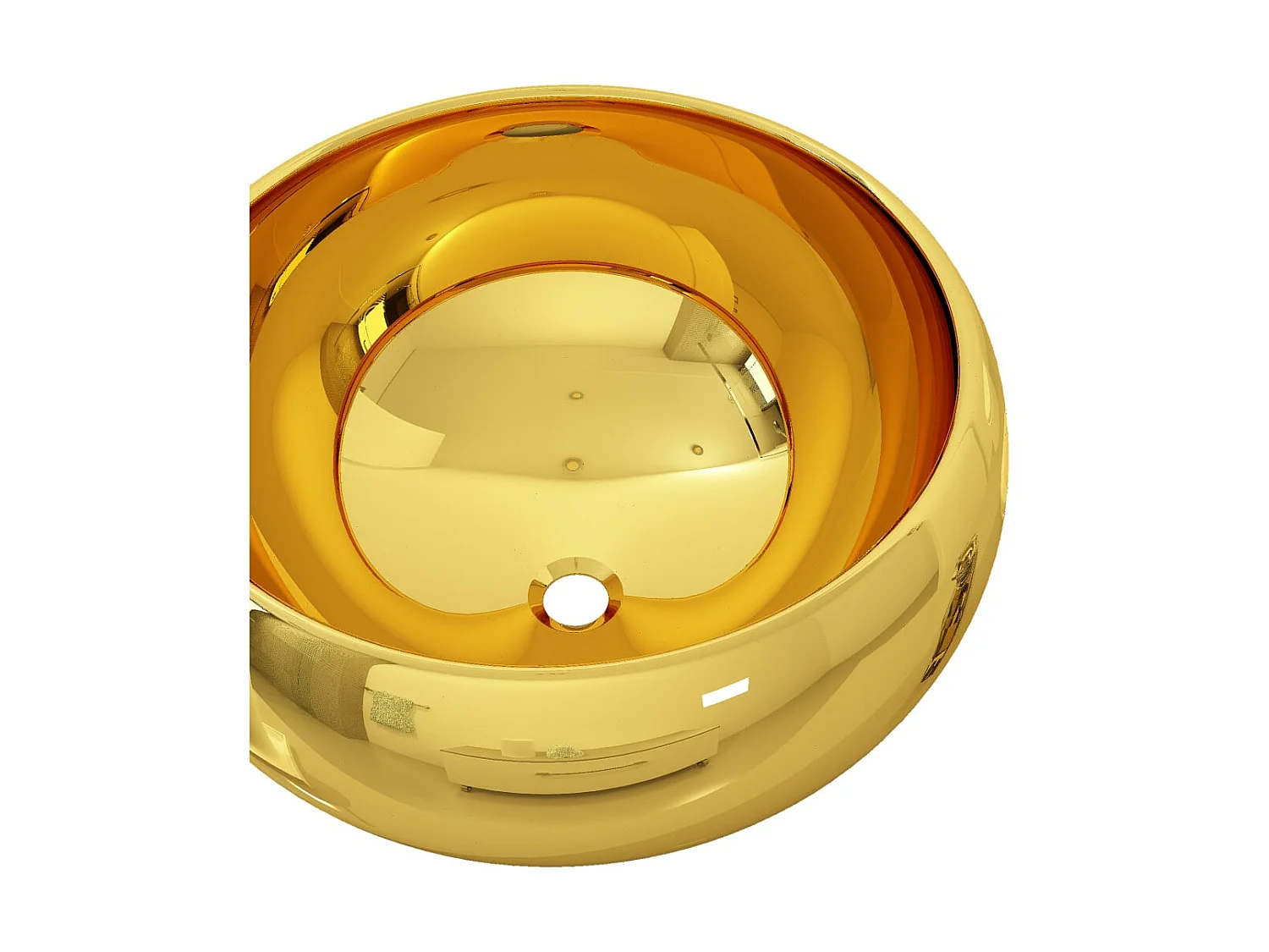 Lavabo 40x15 cm cerámica dorado ES66248