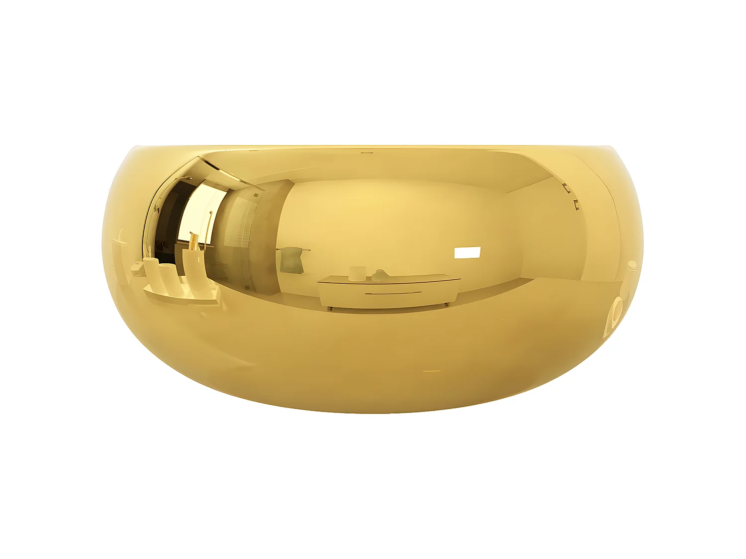 Lavabo 40x15 cm cerámica dorado ES66248