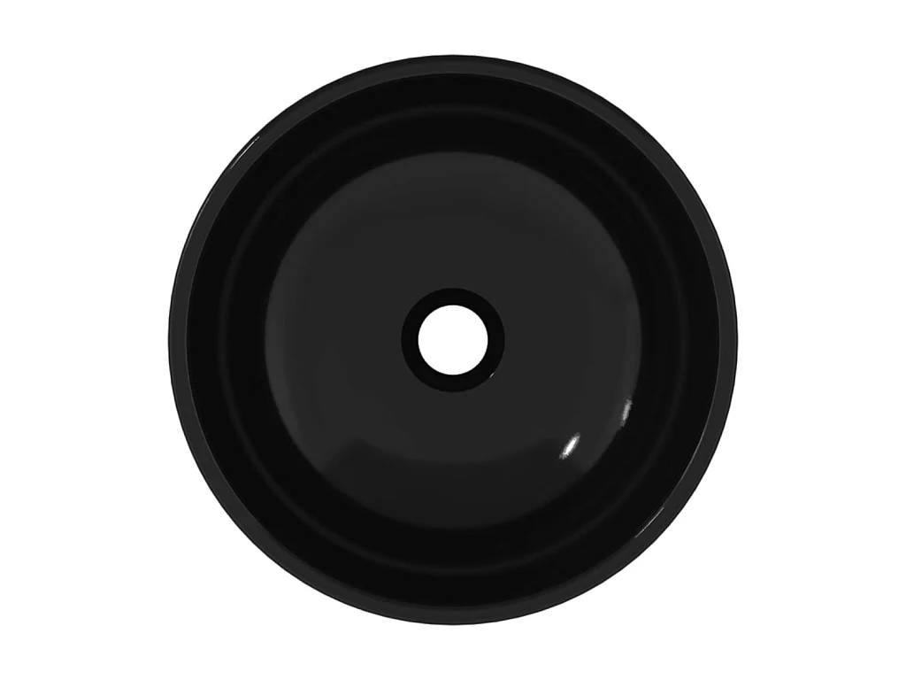 Lavabo de vidrio templado negro 35x12 cm ES66376