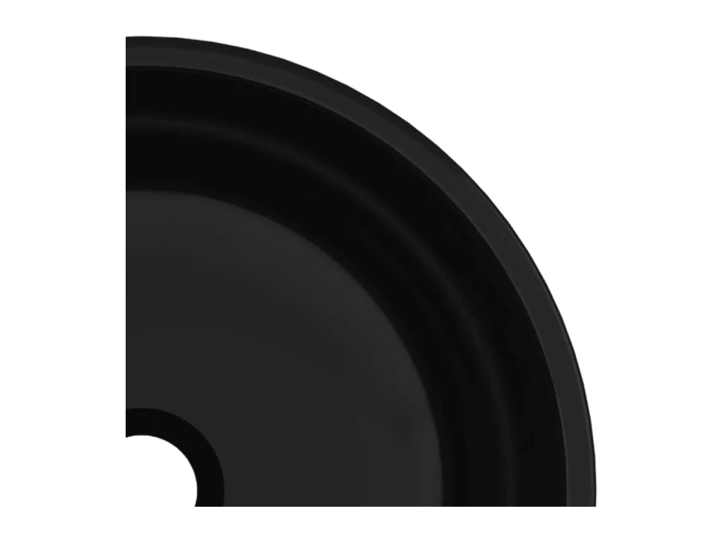 Lavabo de vidrio templado negro 35x12 cm ES66376