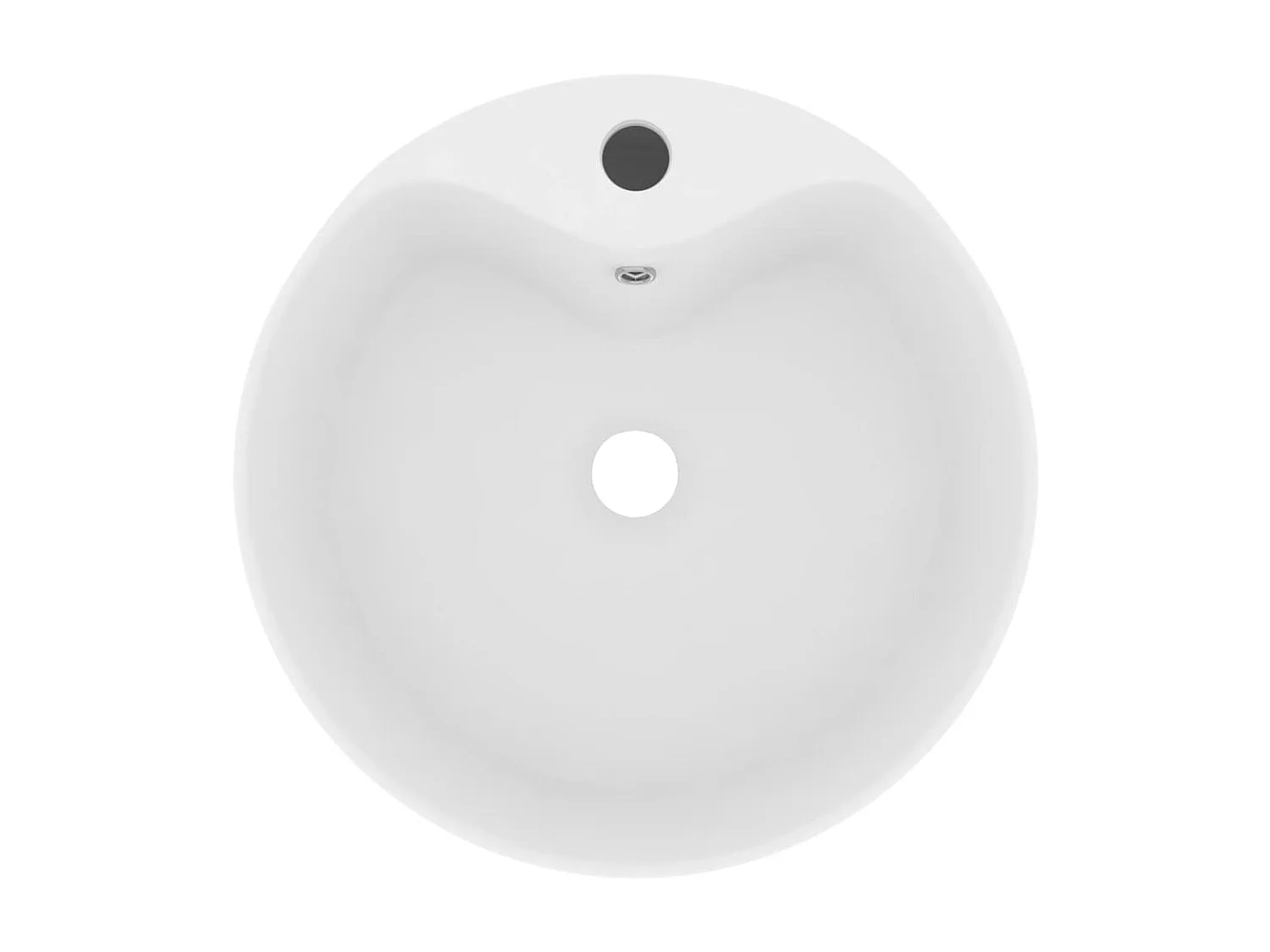 Lavabo lujo con rebosadero cerámica blanco mate 36x13 cm ES66541