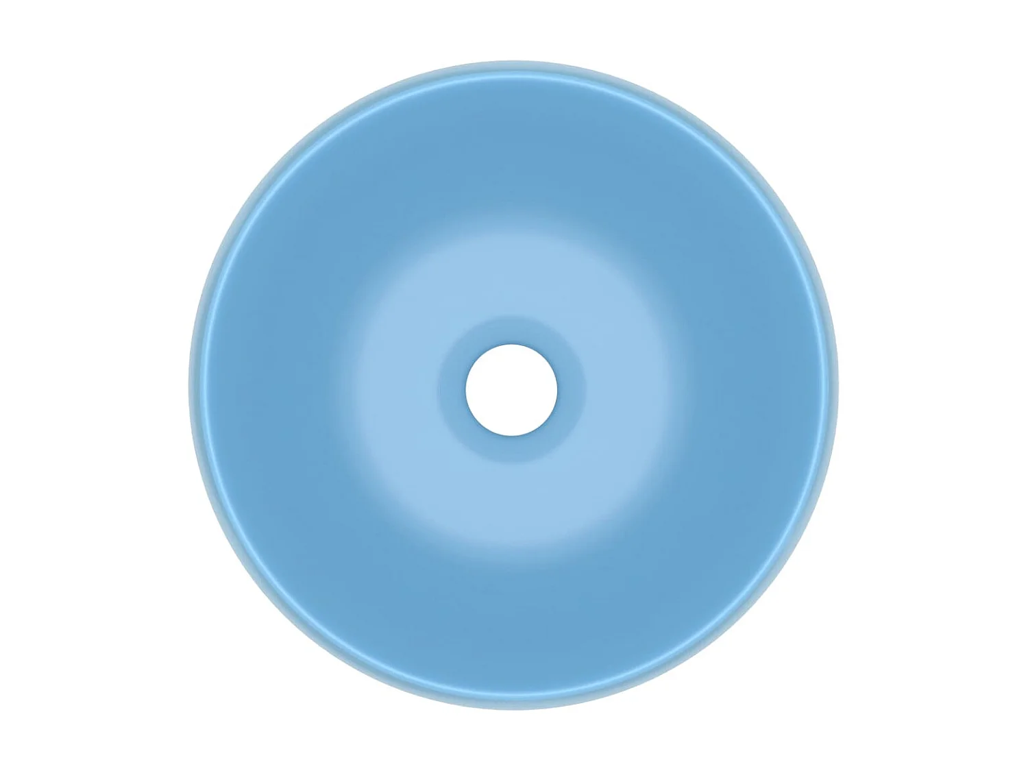 Vasque rond de luxe Bleu clair mat 40x15 cm Céramique WVGQ7188