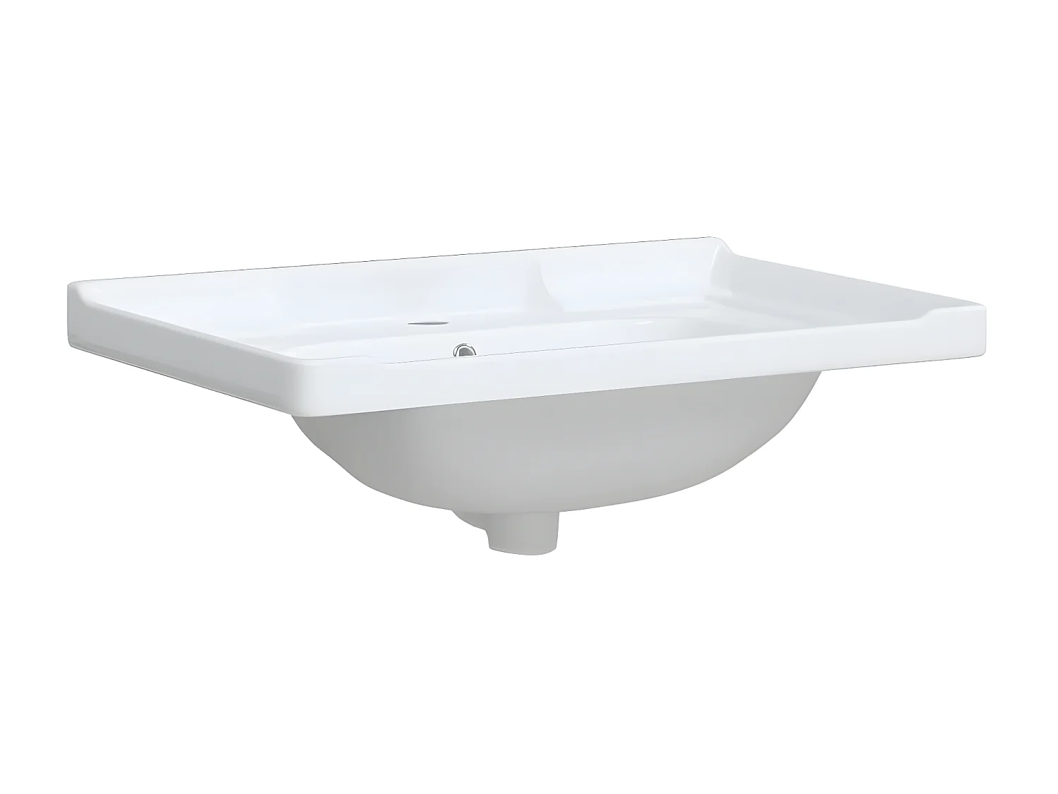 Vasque blanc 71x48x23cm rectangulaire céramique WVGQ3065