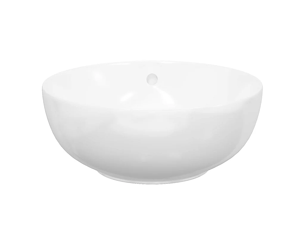 Vasque blanc 44x17 cm céramique rond WVGQ4661