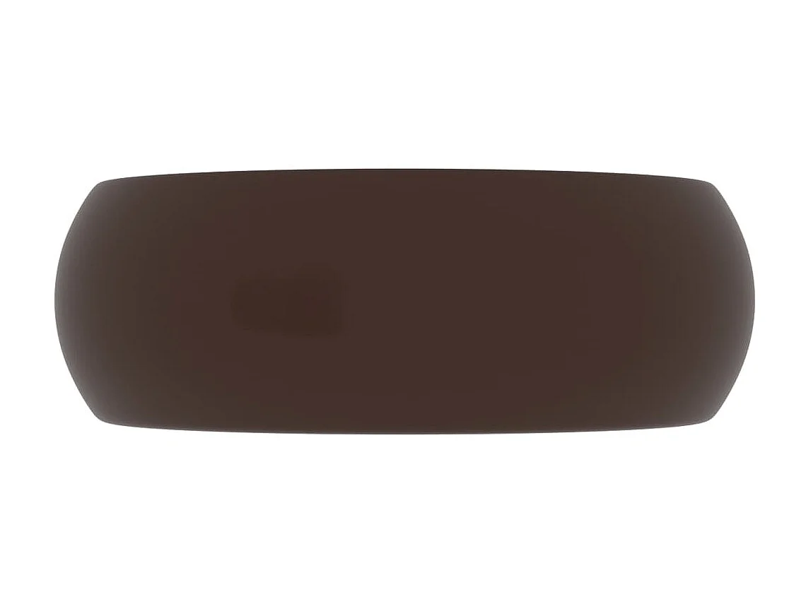 Lavatório luxuoso redondo 40x15cm cerâmica castanho-escuro mate PT852177