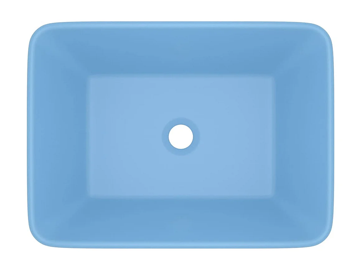 Lavabo de lujo de cerámica azul claro mate 41x30x12 cm ES66268
