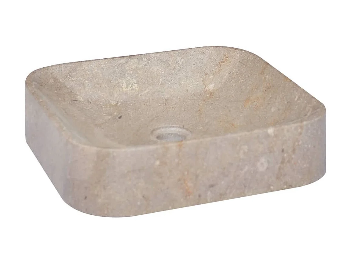 Lavabo gris mármol 40x40x10 cm ES66372