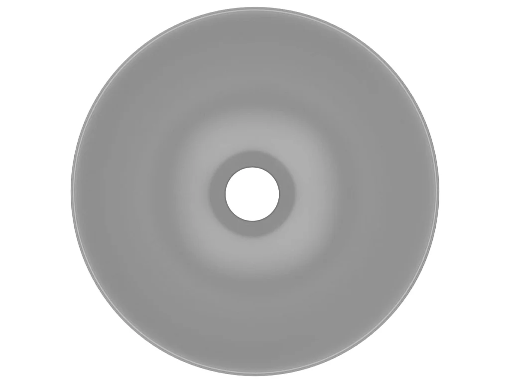 Vasque de salle de bain Céramique Gris clair Rond WVGQ4101