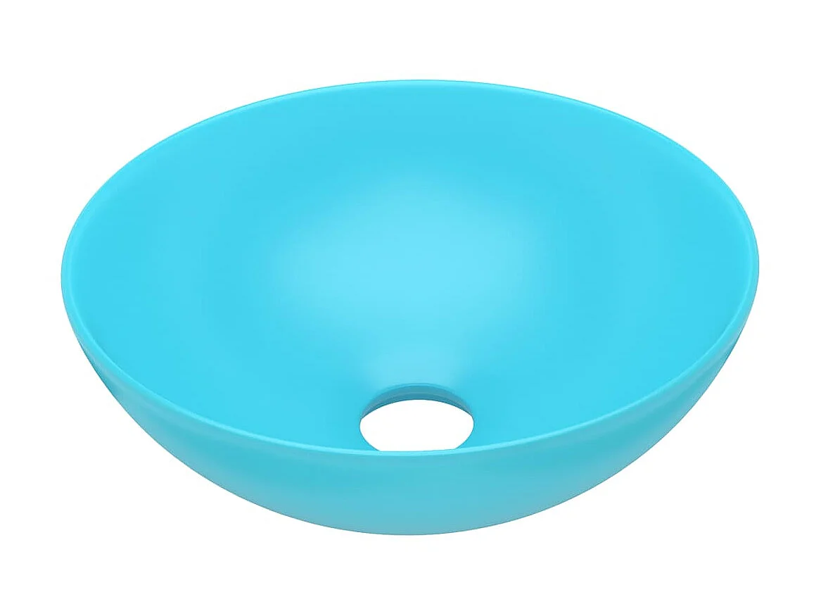 Lavabo de cuarto de baño redondo cerámica verde claro ES66351