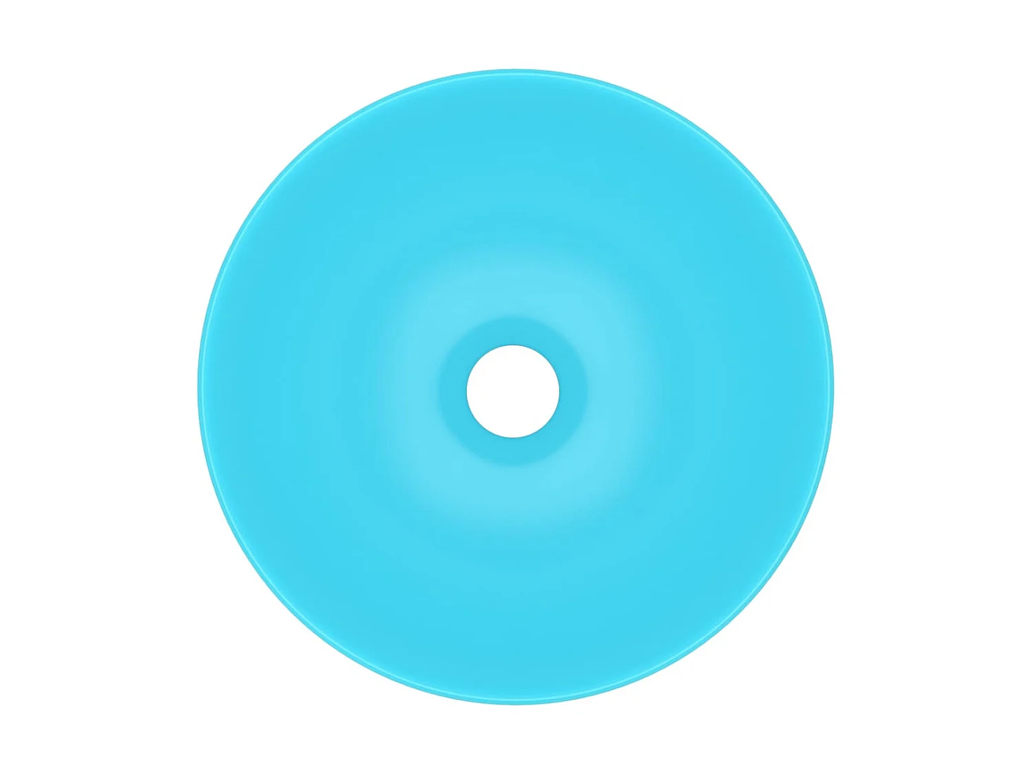 Lavabo de cuarto de baño redondo cerámica verde claro ES66351