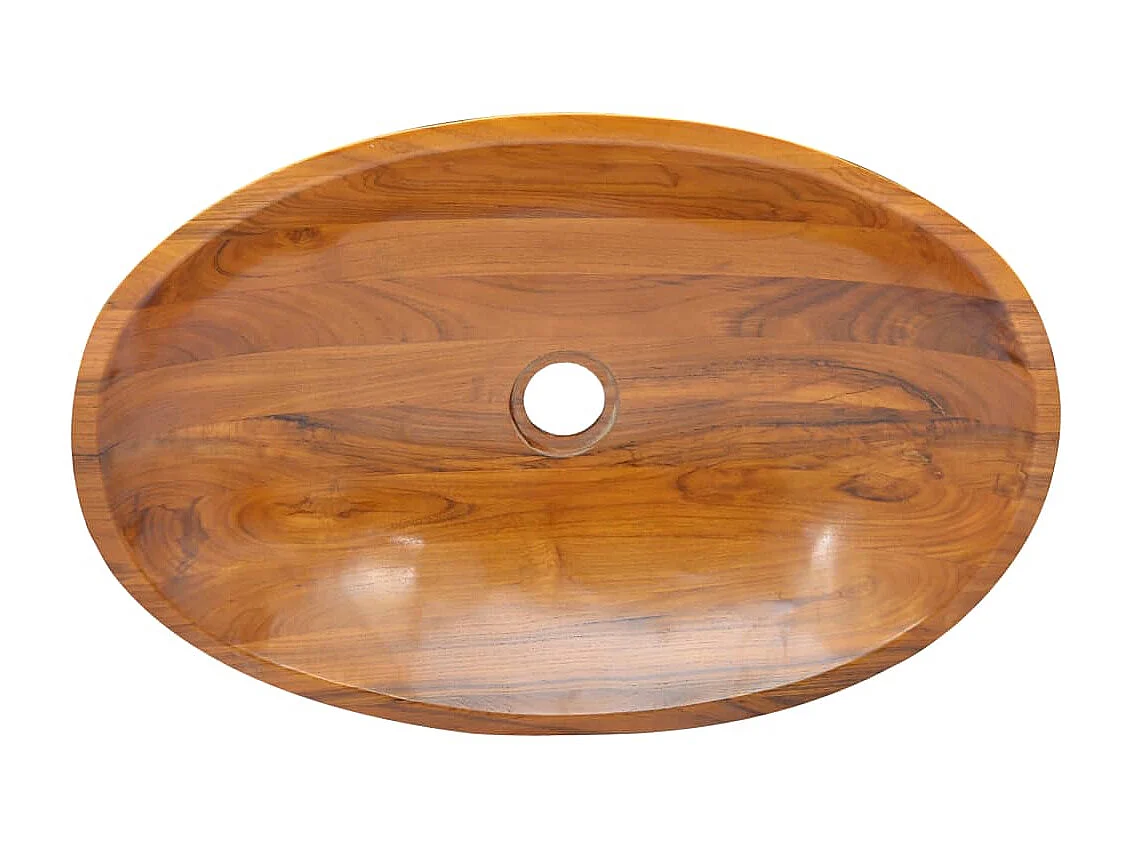 Vasque Bois de teck massif 60x40x10 cm WVGQ5446