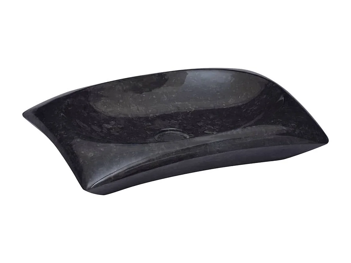 Lavabo mármol negro 50x35x10 cm ES66596