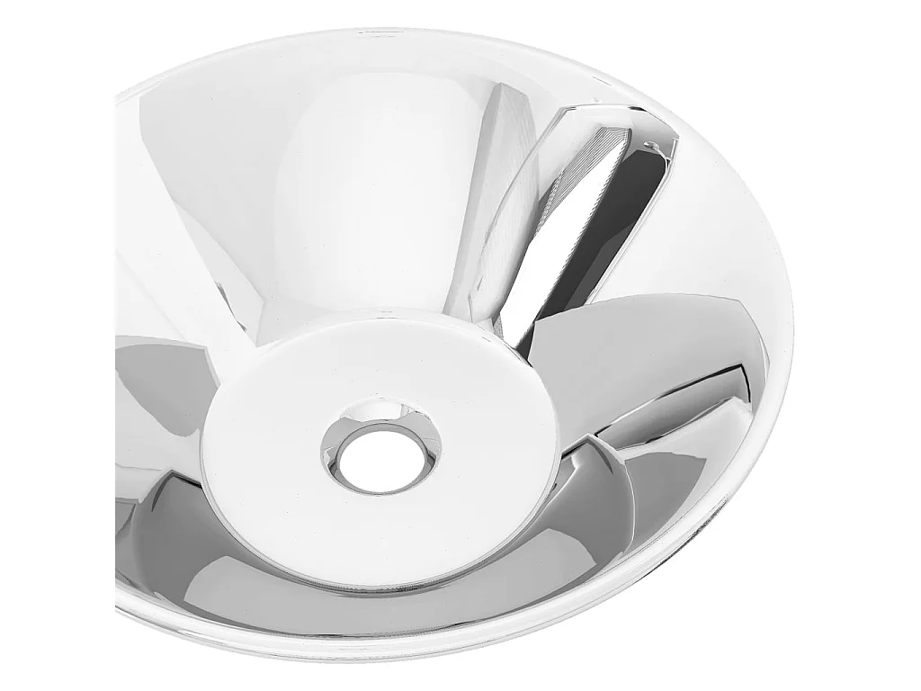 Lavabo 42x14 cm cerámica plateado ES66624