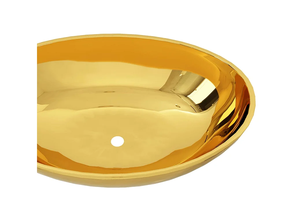 Lavatório 40x33x13,5 cm cerâmica dourado PT553765