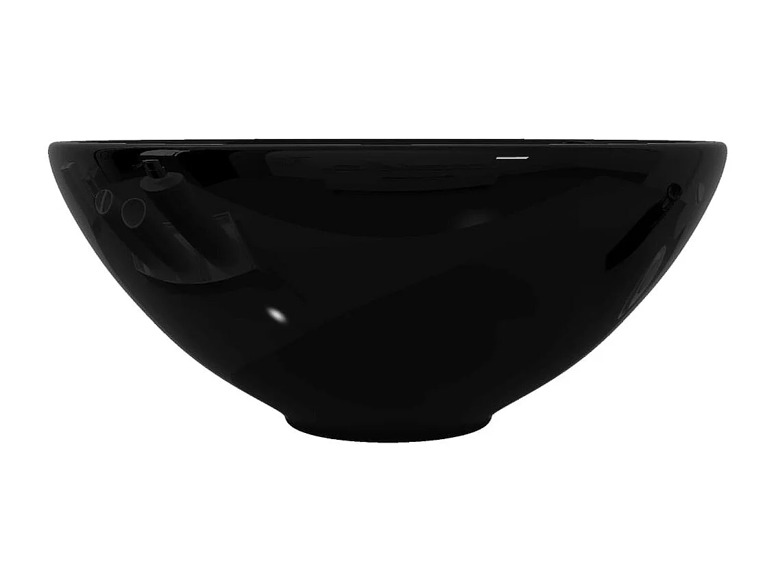 Vasque rond céramique Noir pour salle de bain WVGQ5036