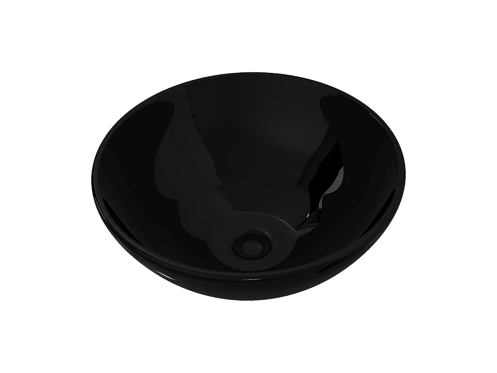 Lavabo de cerámica negro redondo ES66546