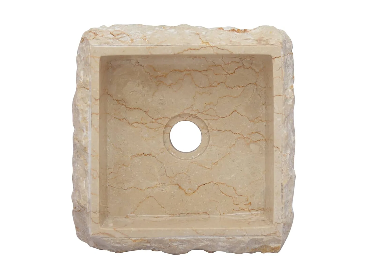 Lavatório 30x30x13 mármore cor creme PT288942