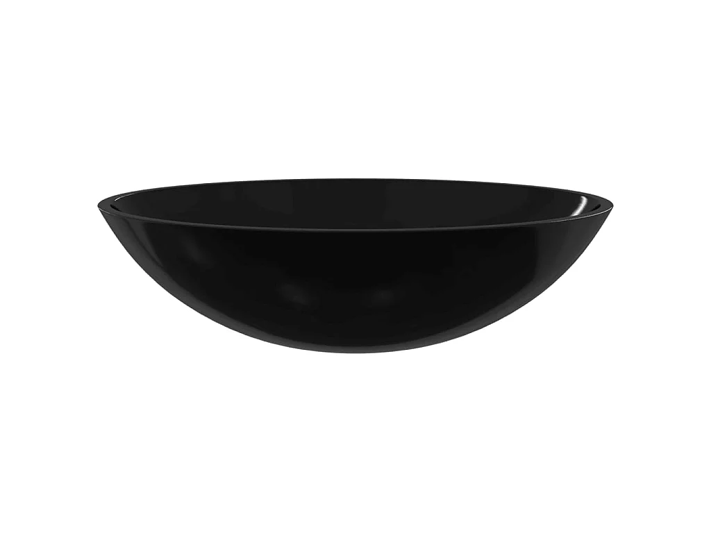 Lavabo de vidrio negro 50x37x14 cm ES66493