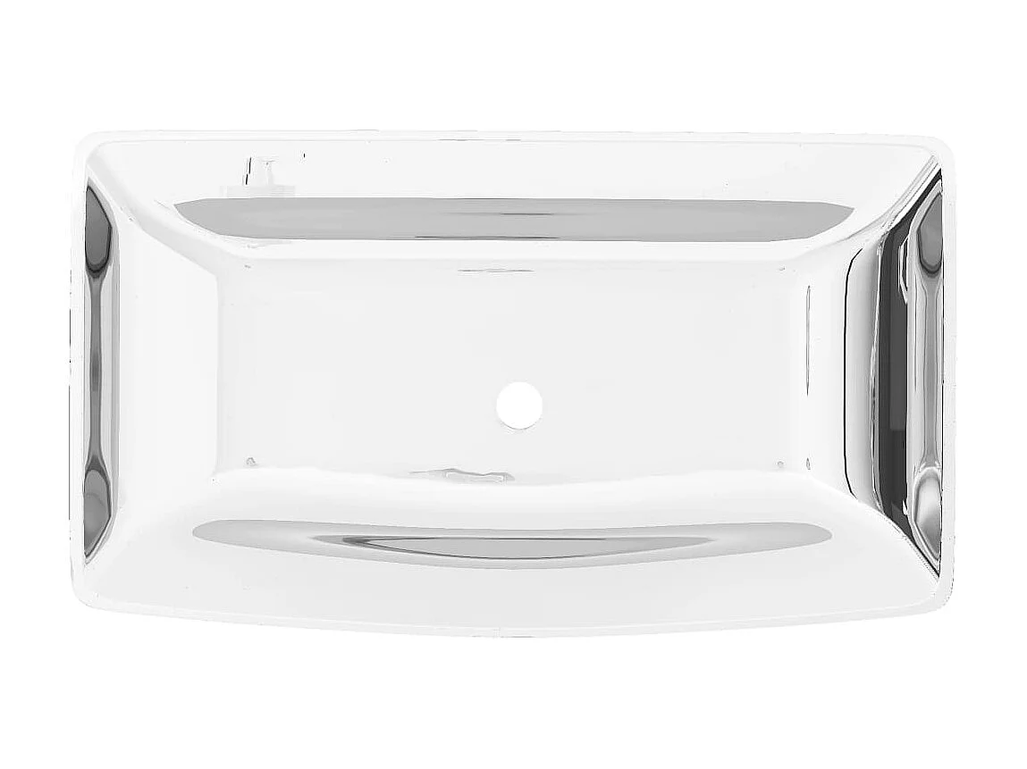 Lavatório 71x38x13,5 cm cerâmica prateado PT307863