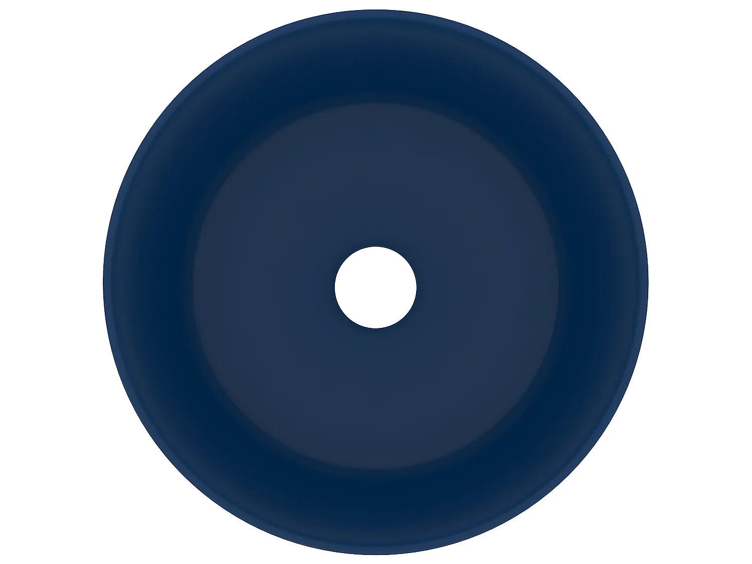 Lavatório luxuoso redondo 40x15cm cerâmica azul-escuro mate PT319662