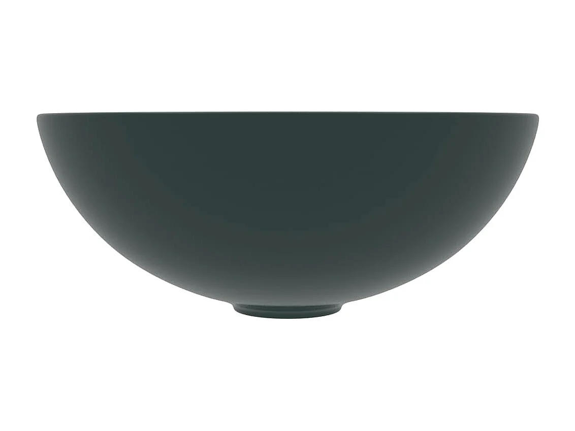Lavabo de cuarto de baño redondo cerámica verde oscuro ES66478