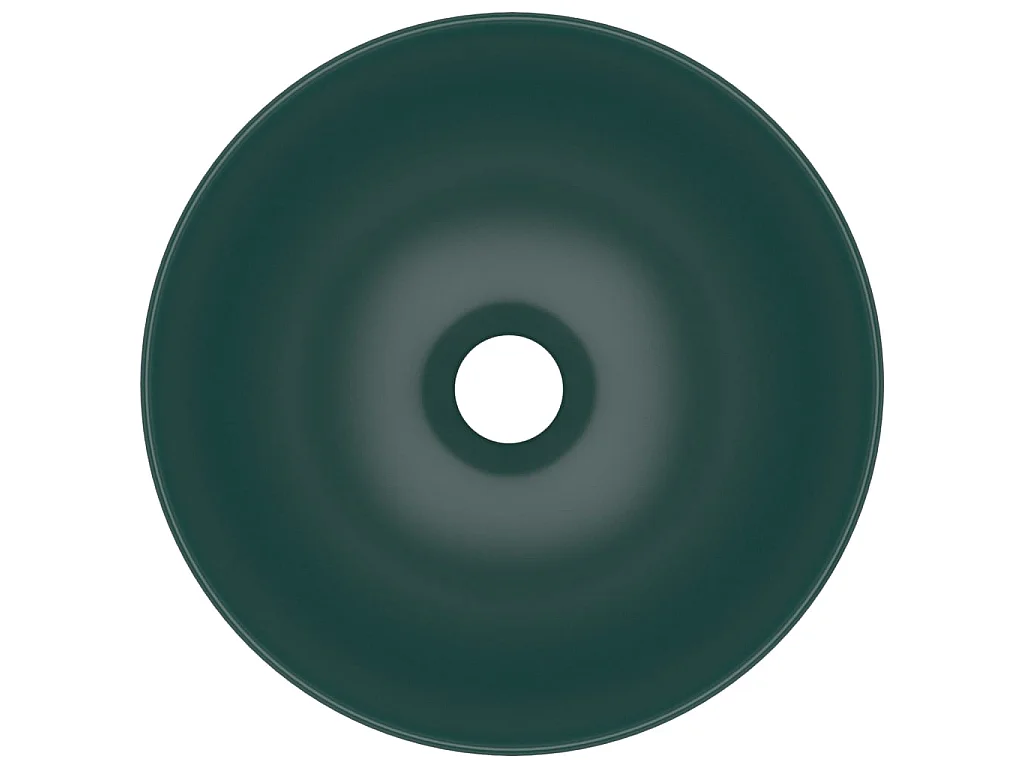 Lavabo de cuarto de baño redondo cerámica verde oscuro ES66478