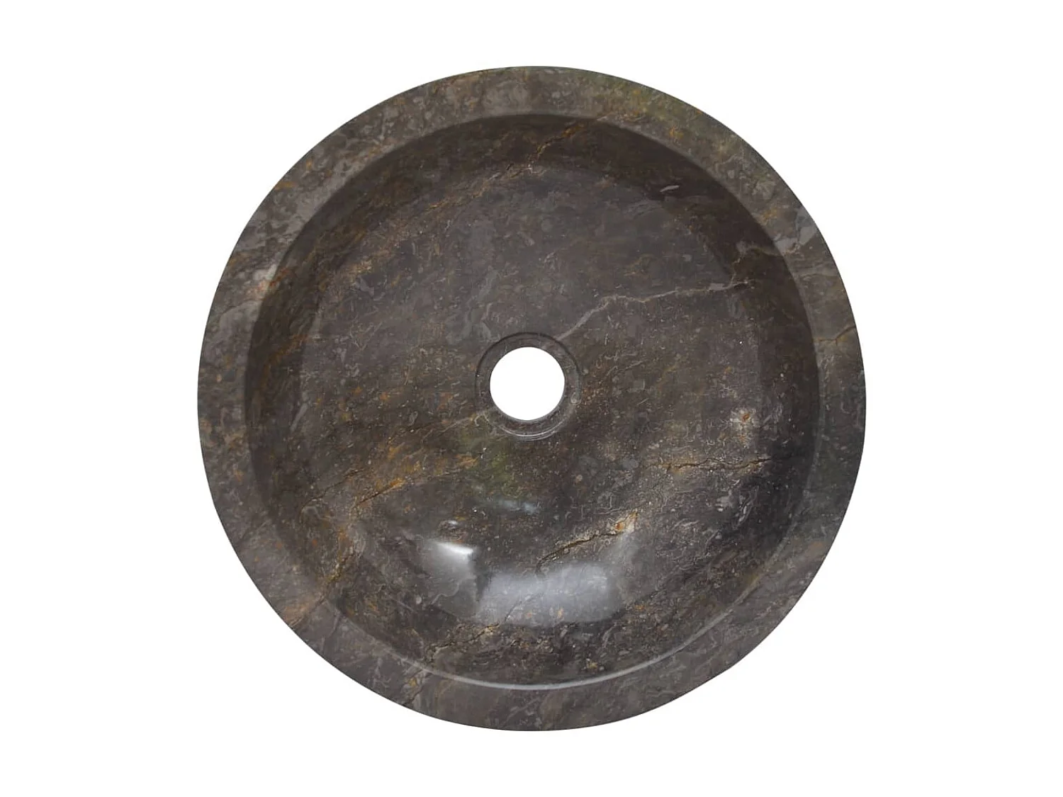 Lavabo gris mármol Ø40x12 cm ES66446