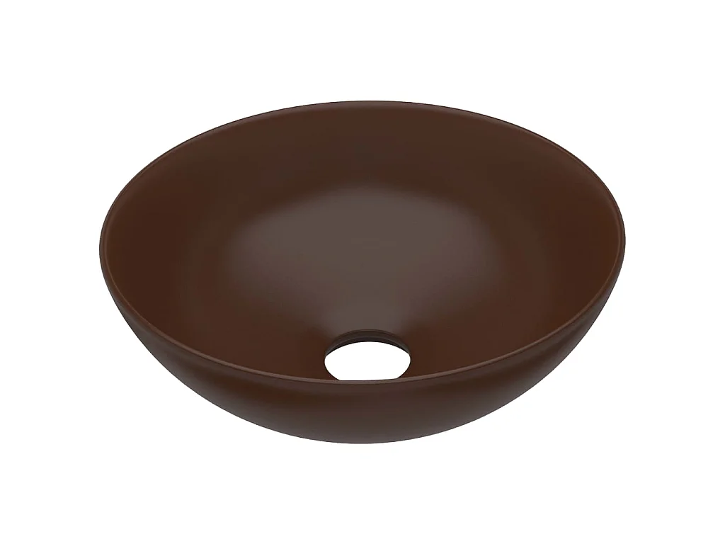 Vasque de salle de bain Céramique Marron Rond WVGQ1055