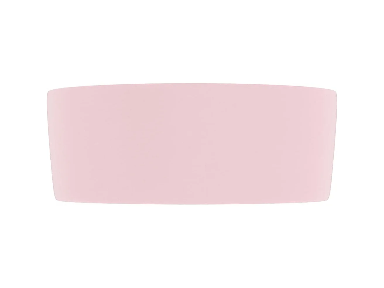 Lavatório luxuoso redondo 40x15 cm cerâmica rosa mate PT827514