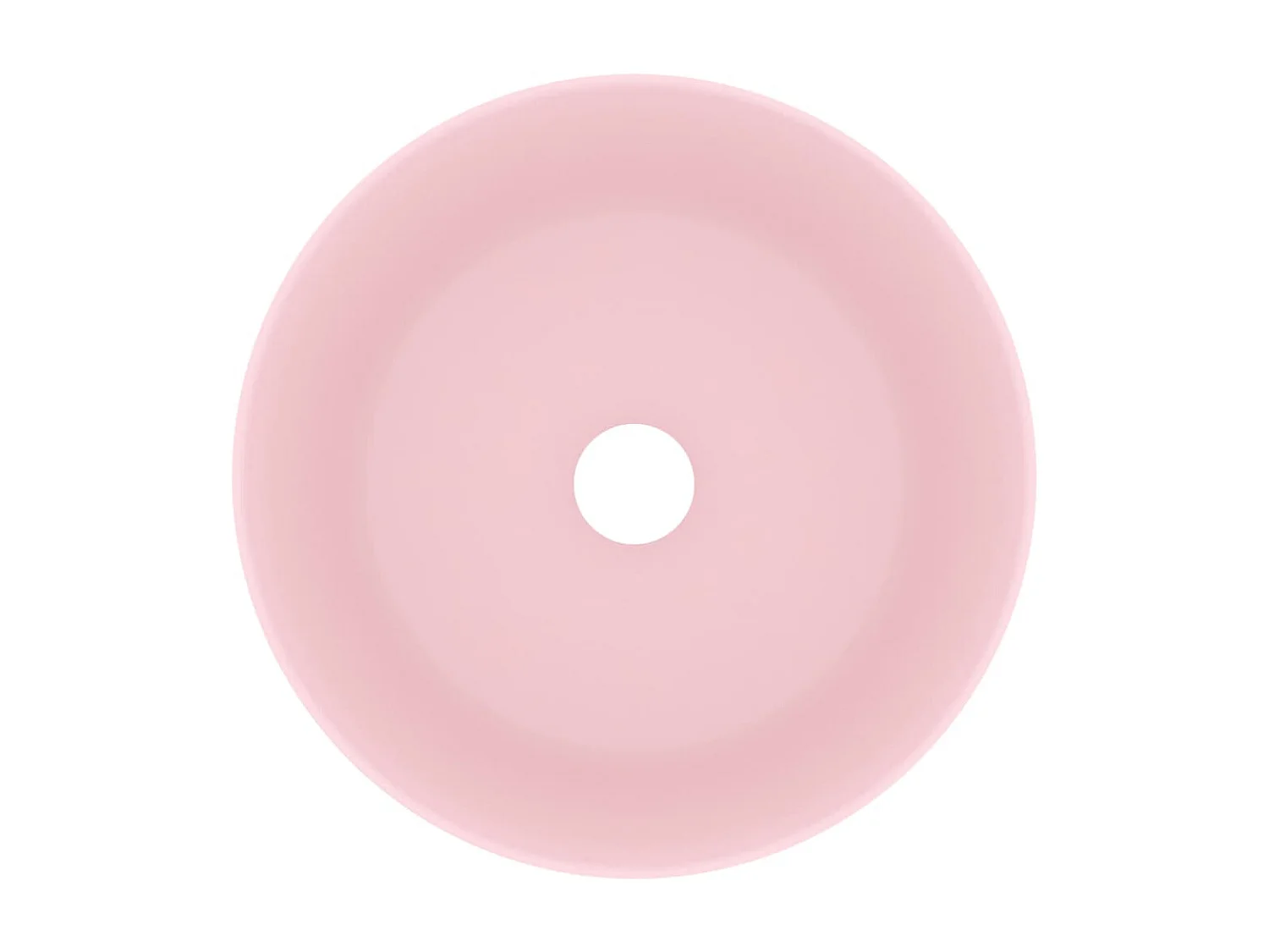 Lavabo de lujo redondo cerámica rosa mate 40x15 cm ES66396