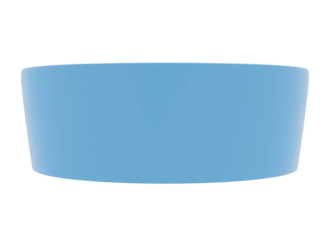 Vasque de luxe avec trop-plein Bleu clair mat 36x13cm Céramique WVGQ8530