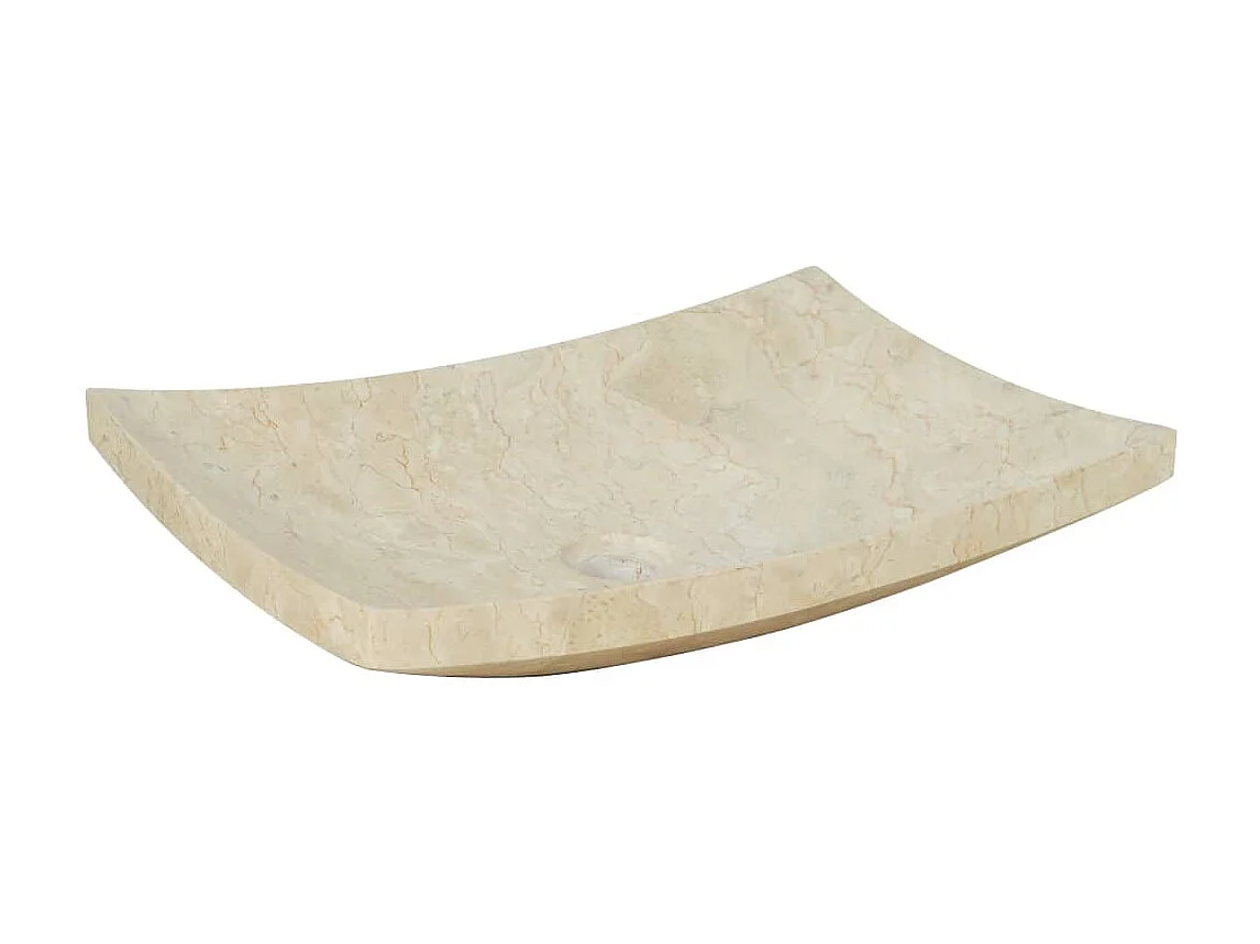 Lavatório 50x35x12 cm mármore cor creme PT988056