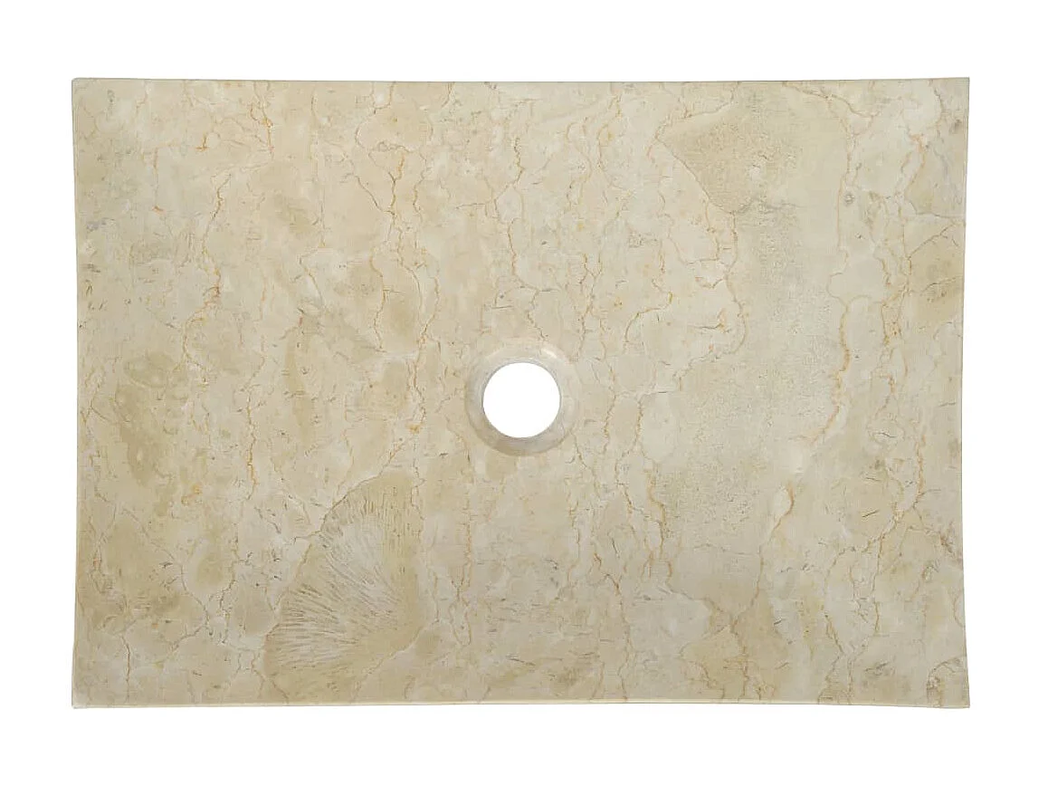 Lavatório 50x35x12 cm mármore cor creme PT988056