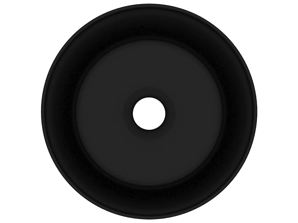Lavabo de lujo redondo cerámica negro mate 40x15 cm ES66484