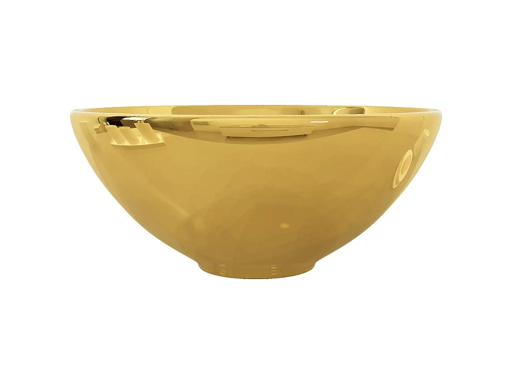 Lavatório 32,5x14 cm cerâmica dourado PT713706