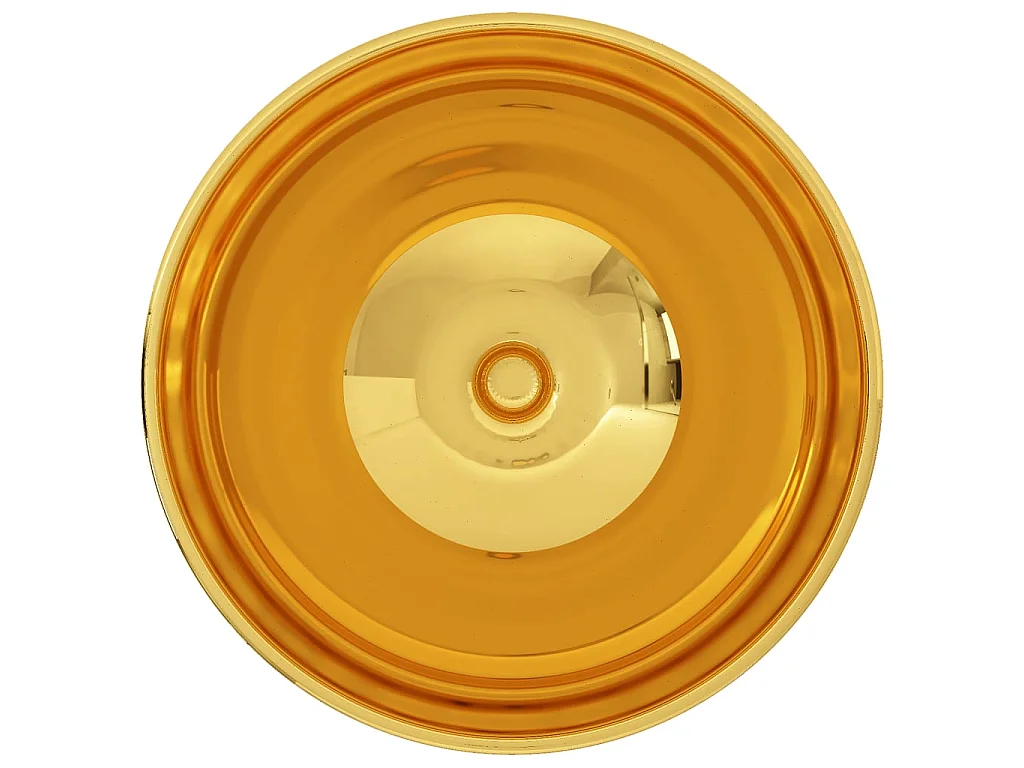 Lavatório 32,5x14 cm cerâmica dourado PT713706