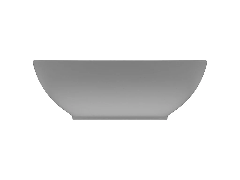 Vasque ovale de luxe Gris clair mat 40x33 cm Céramique WVGQ5036