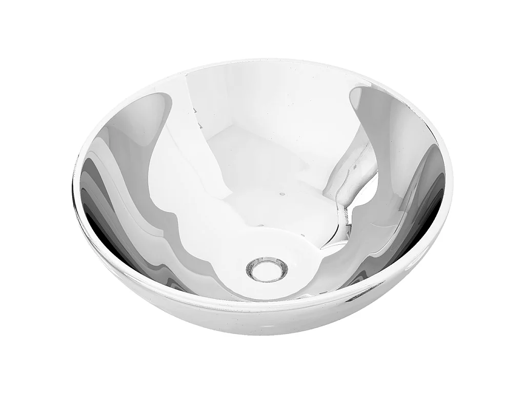 Lavabo 32,5x14 cm cerámica plateado ES66582