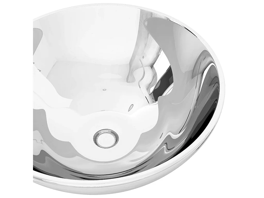 Lavabo 32,5x14 cm cerámica plateado ES66582