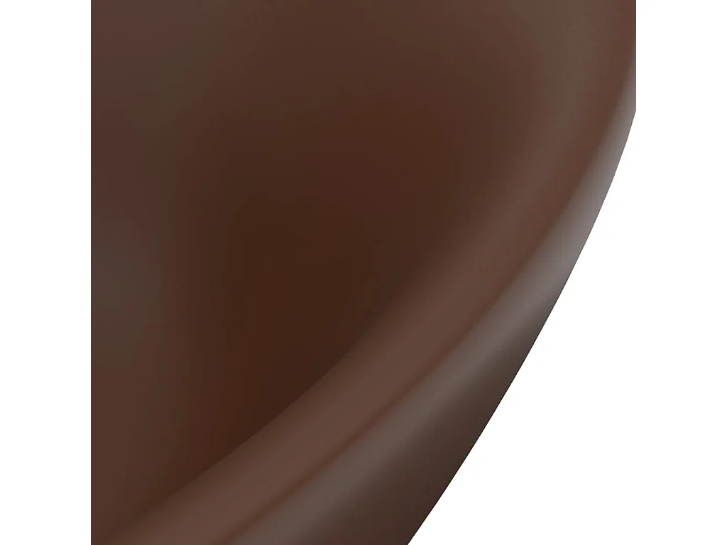 Lavatório luxuoso oval 58,5x39 cm cerâmica castanho-escuro mate PT288821